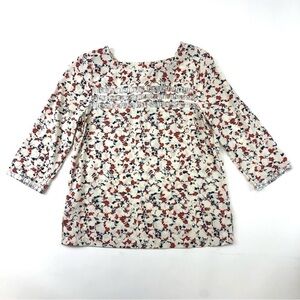 Marc Jacobs floral silk blouse 3/4 sleeve blouse Size 0 round neck